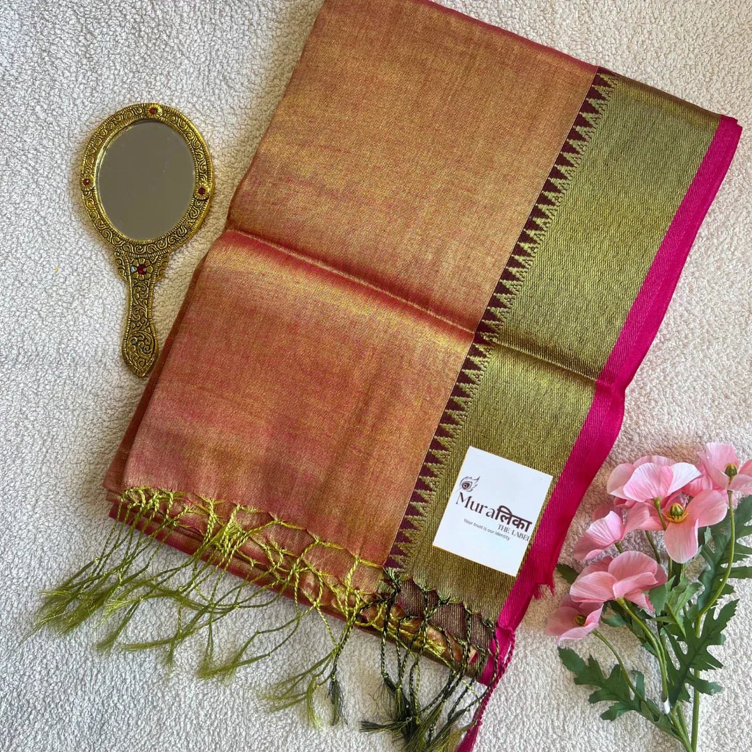 Muralika Pure Elegance Handloom Tissue Saree - Muralika the label