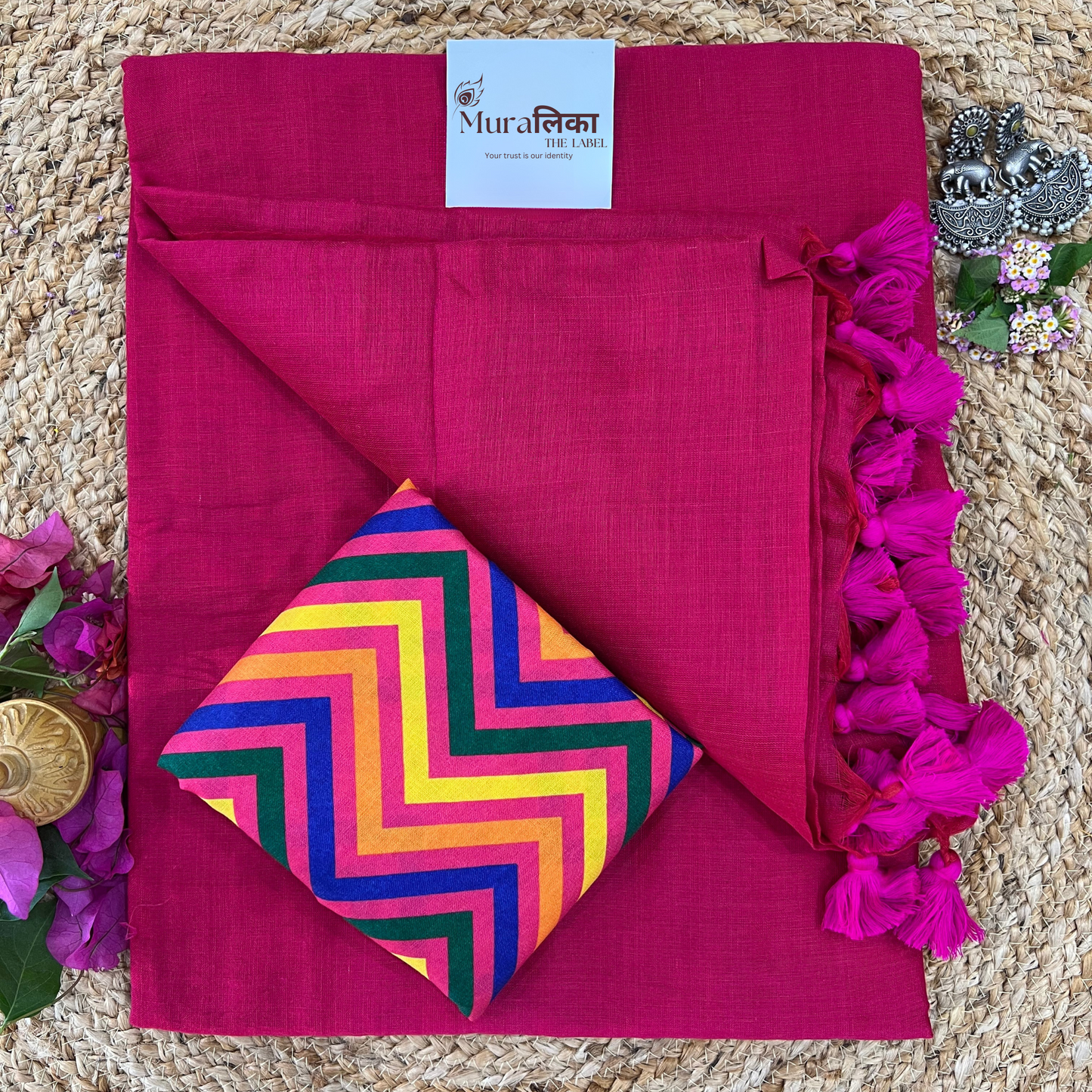 Muralika Queen Pink Handloom Saree
