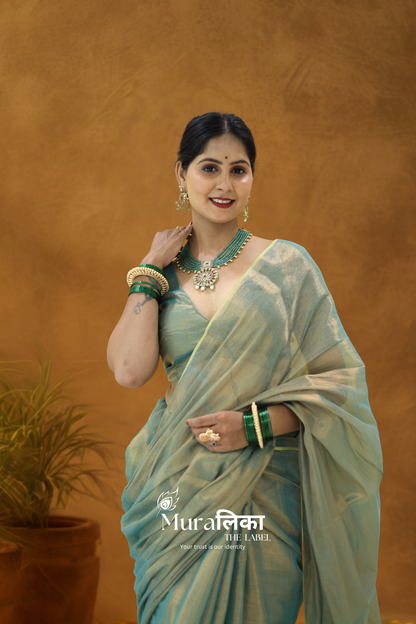 Muralika Pure Elegance Handloom Tissue Saree