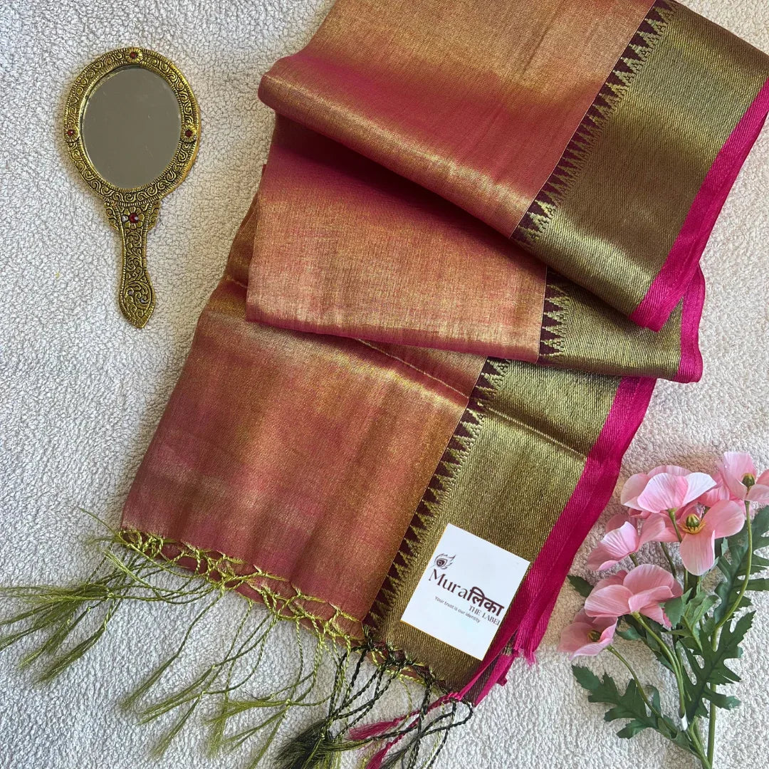 Muralika Pure Elegance Handloom Tissue Saree - Muralika the label