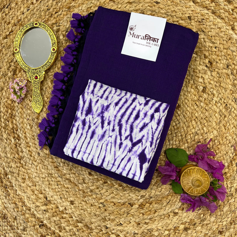 Muralika Purple Handloom Saree - Muralika the label