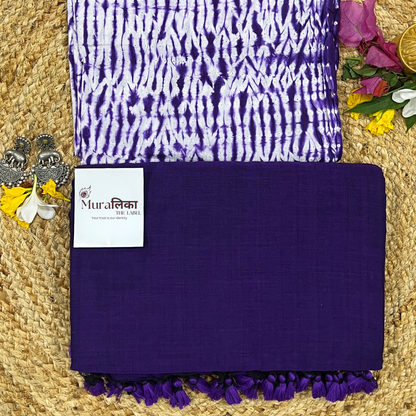 Muralika Purple Handloom Saree