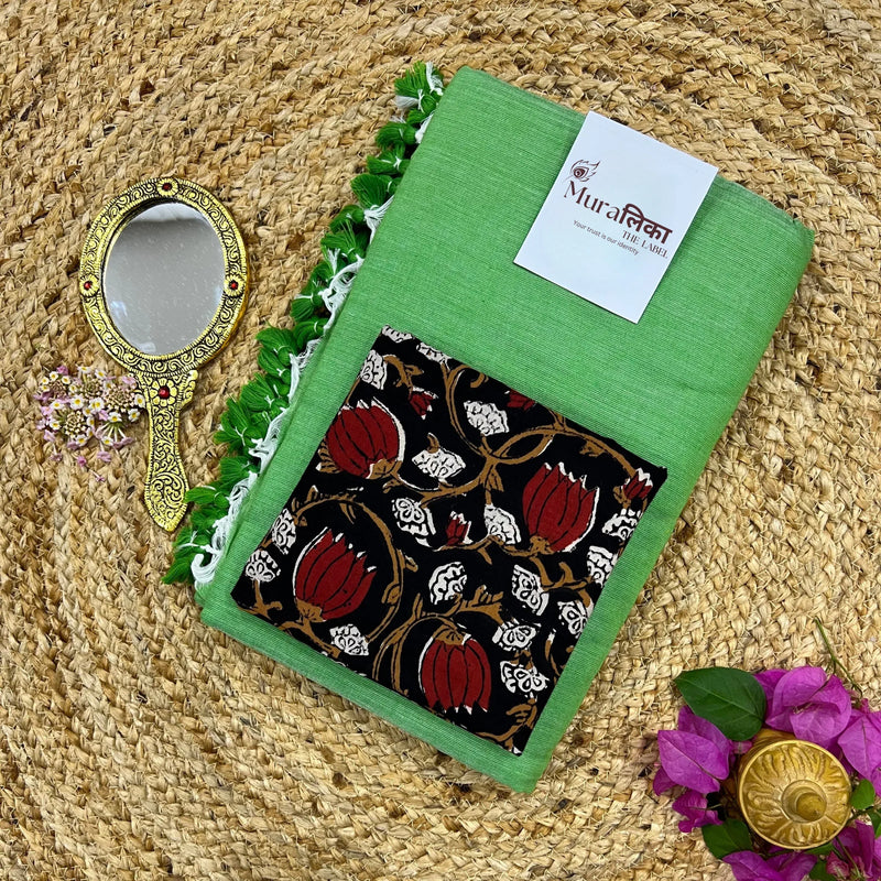 Muralika Light Green Handloom Saree - Muralika the label