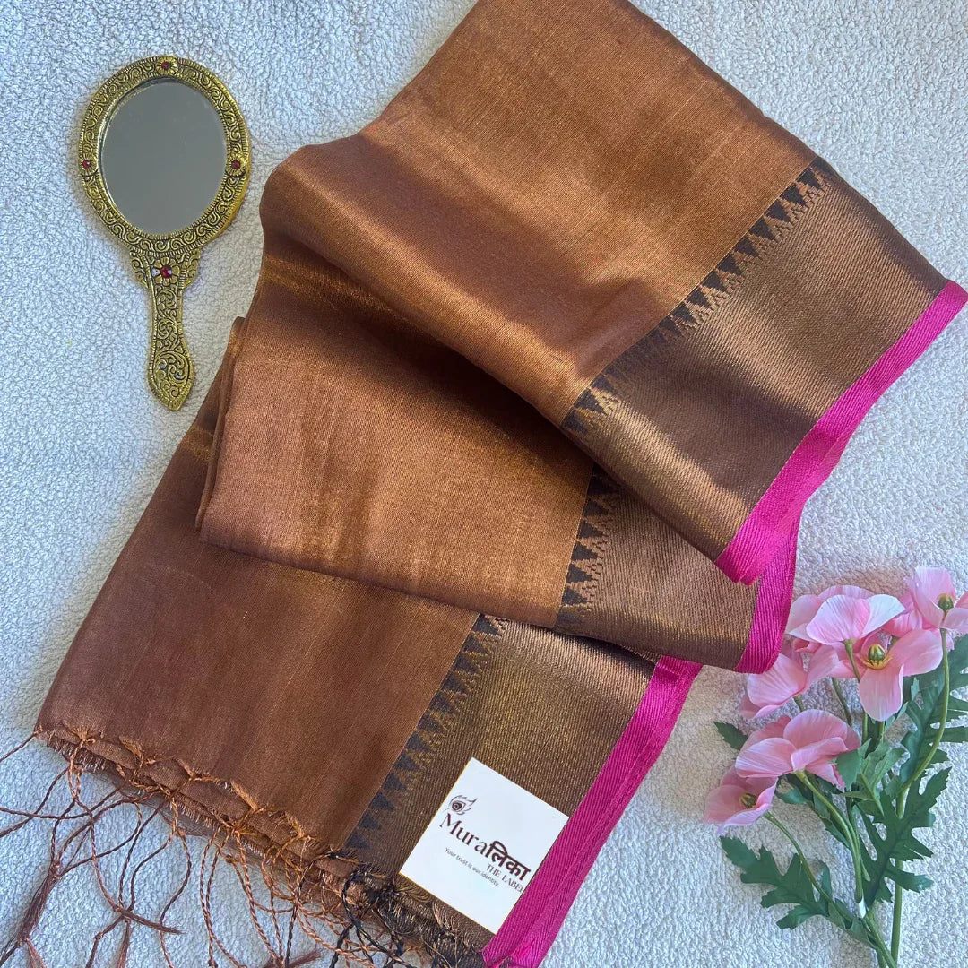 Muralika Pure Elegance Handloom Tissue Saree - Muralika the label