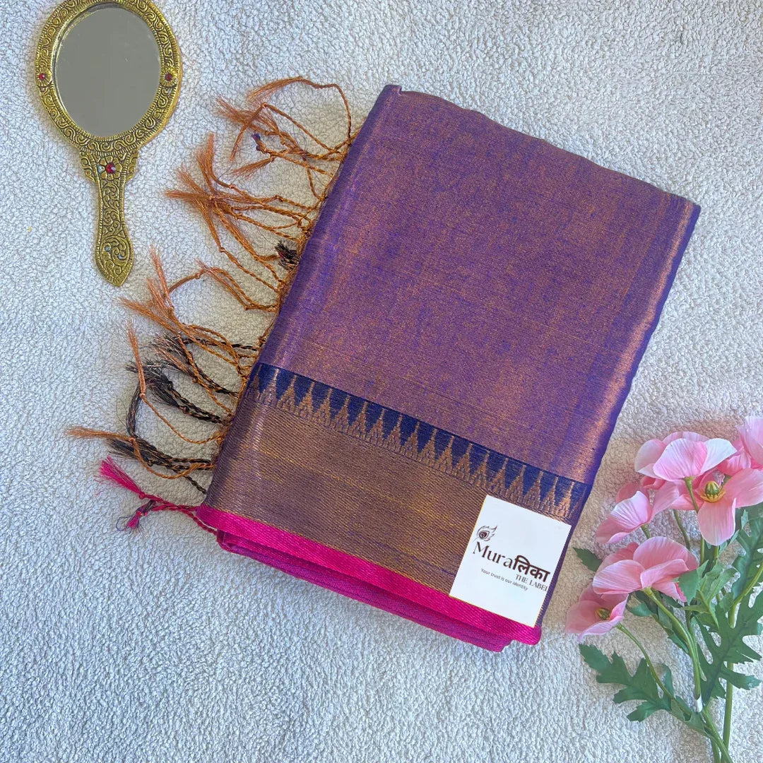 Muralika Pure Elegance Handloom Tissue Saree - Muralika the label