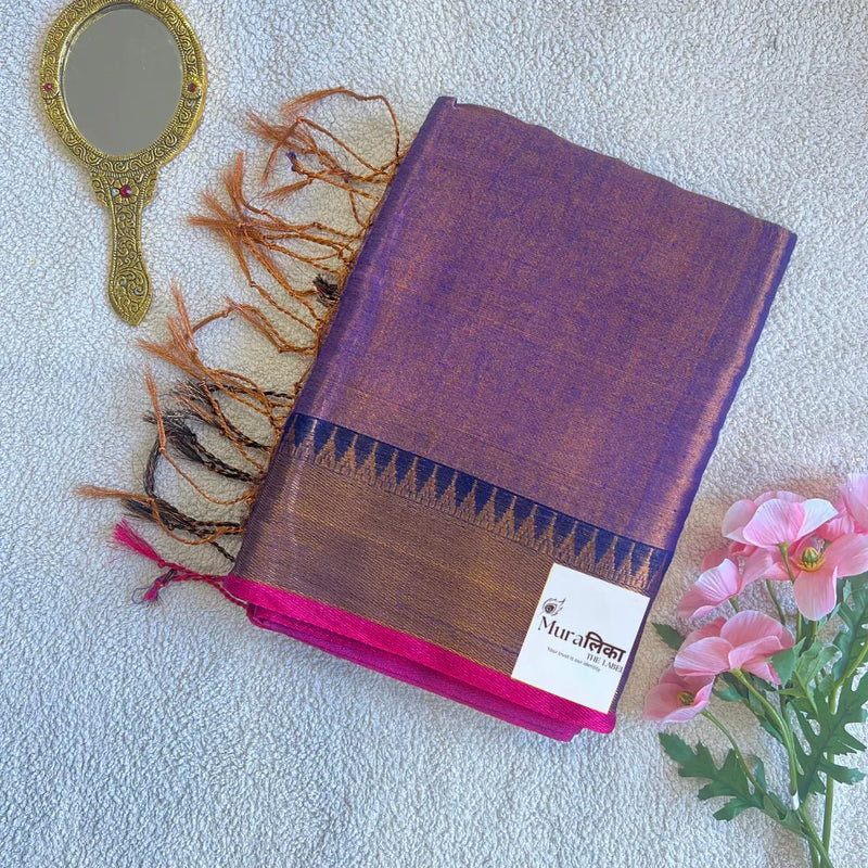 Muralika Pure Elegance Handloom Tissue Saree - Muralika the label
