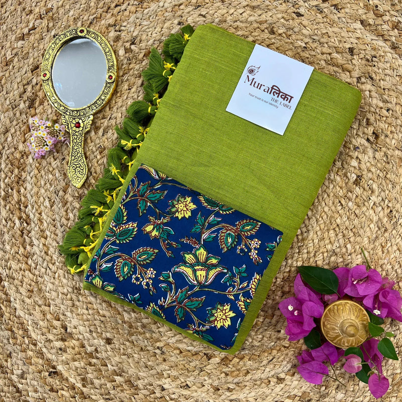 Muralika Light Mehendi Handloom Saree - Muralika the label