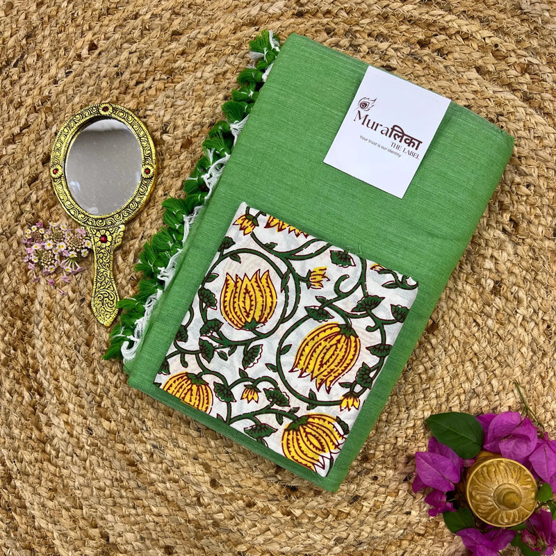 Muralika Light Green Handloom Saree - Muralika the label