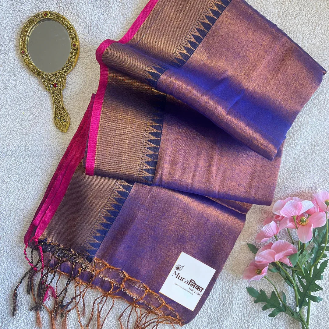 Muralika Pure Elegance Handloom Tissue Saree - Muralika the label