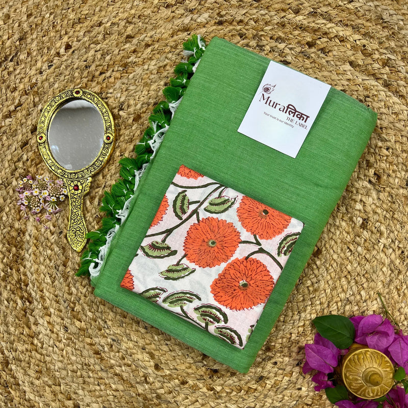 Muralika Light Green Handloom Saree - Muralika the label