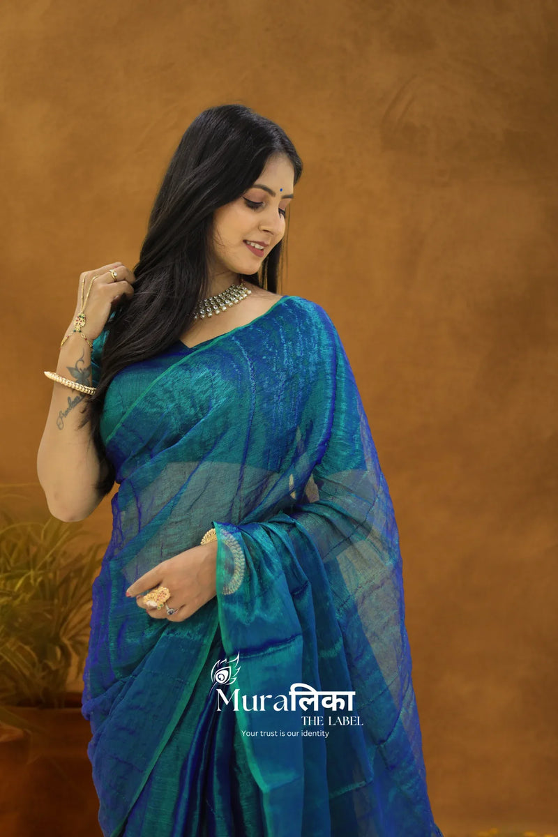 Muralika Pure Elegance Handloom Tissue Saree - Muralika the label