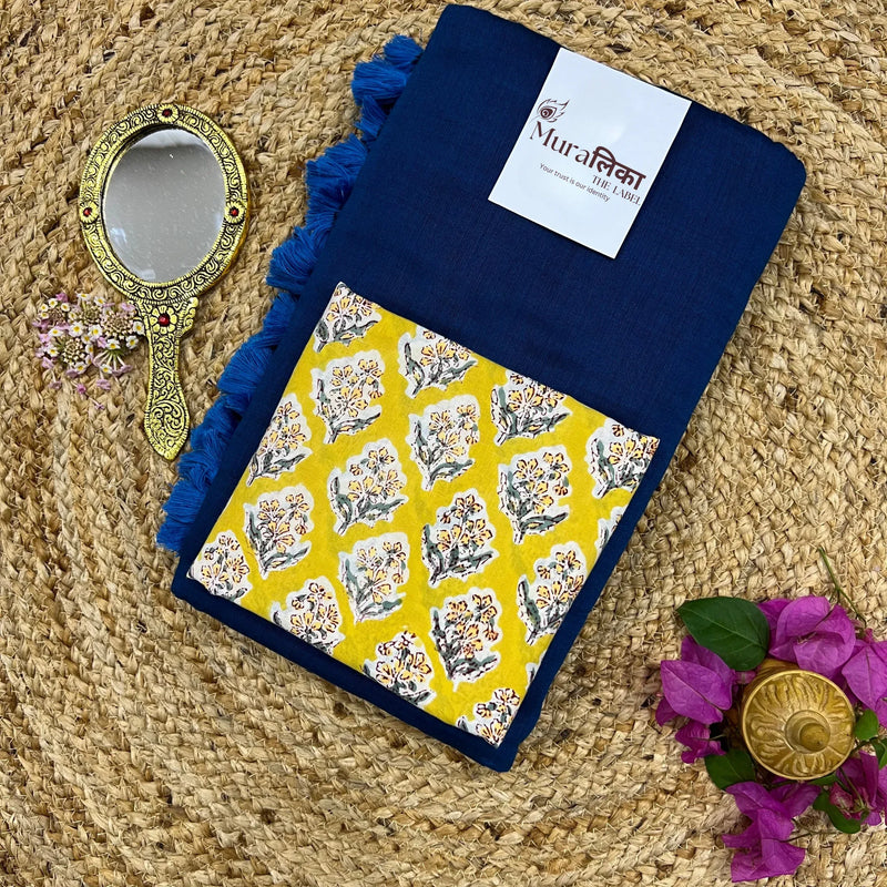 Muralika Indigo Handloom Saree - Muralika the label