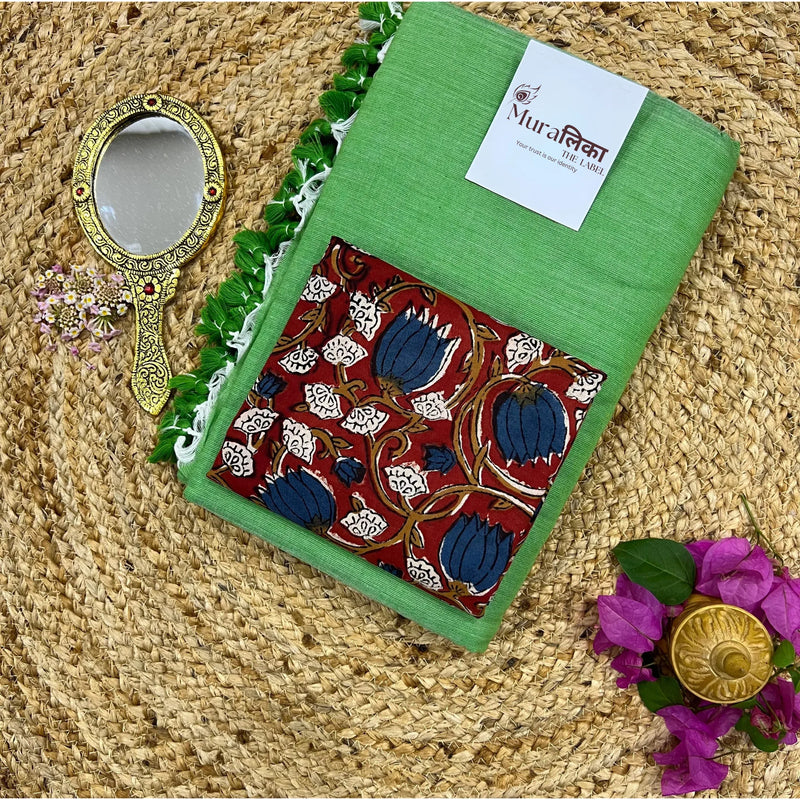 Muralika Light Green Handloom Saree - Muralika the label