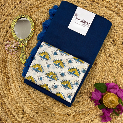 Muralika Indigo Handloom Saree