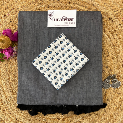 Muralika Grey Handloom Saree