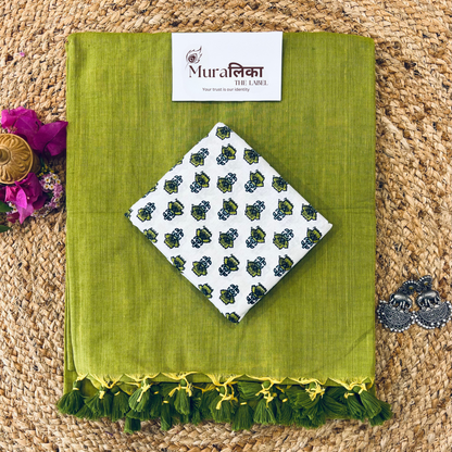 Muralika Light Mehendi Handloom Saree