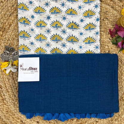 Muralika Indigo Handloom Saree