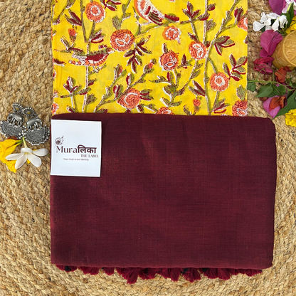 Muralika Light Maroon Handloom Saree