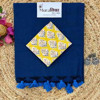 Muralika Indigo Handloom Saree