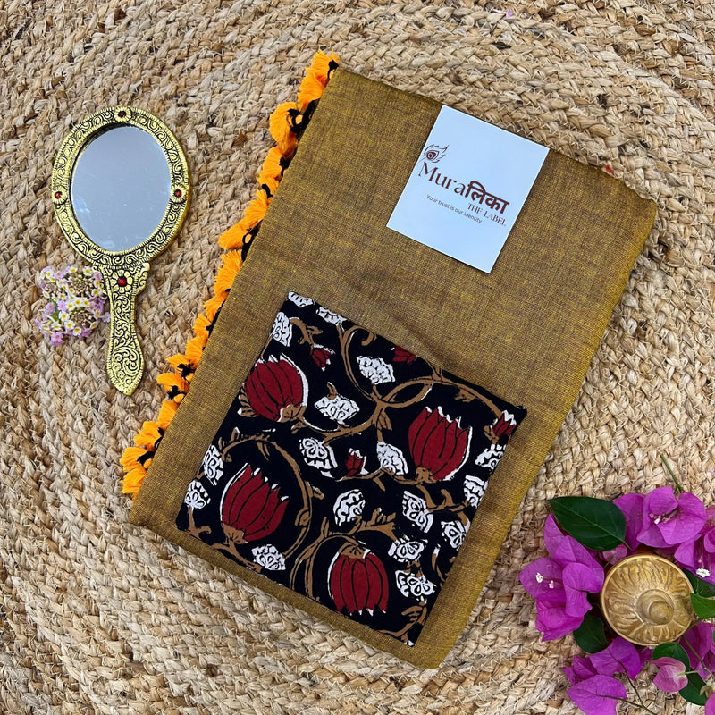 Muralika Mustard Handloom Saree - Muralika the label