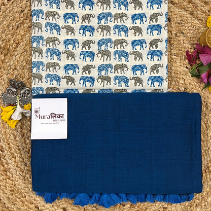Muralika Indigo Handloom Saree