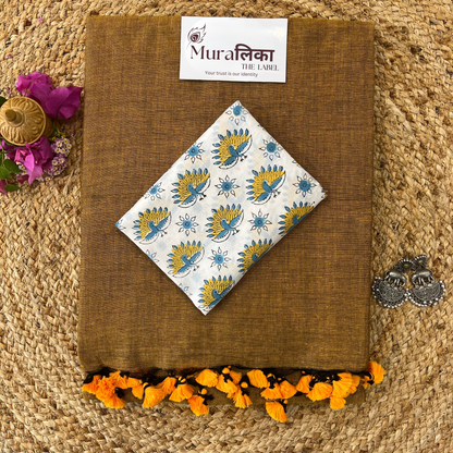 Muralika Mustard Handloom Saree