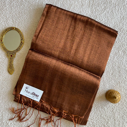 MURALIKA COPPER HANDLOOM TISSUE SAREE