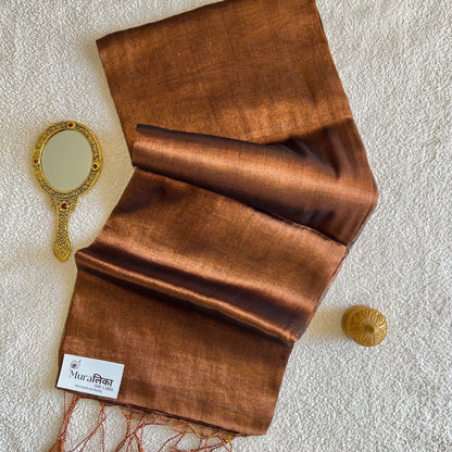 MURALIKA COPPER HANDLOOM TISSUE SAREE