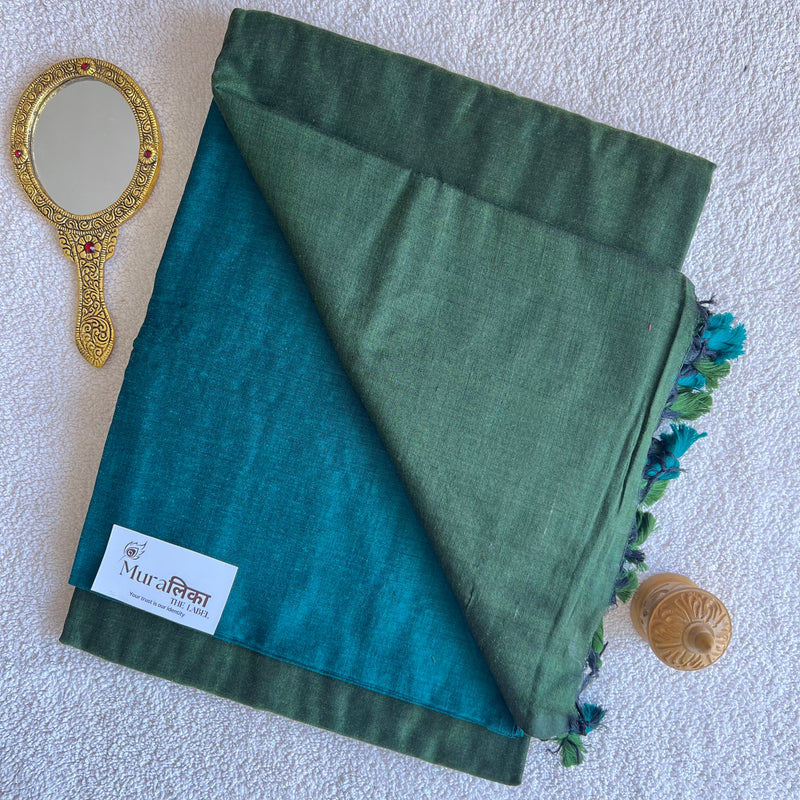 Muralika Rama Green Handloom Cotton Saree